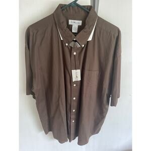 Mens Dress Shirt Button Down XL NWT Short Sleeve SUN RIVER short sleeve